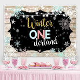 Ein-Derland Winter Schneeflocke Planke Foto-Shooting Hintergrund